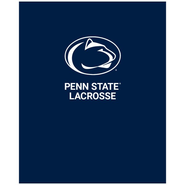 navy folder with Penn State Lacrosse below Athletic Logo